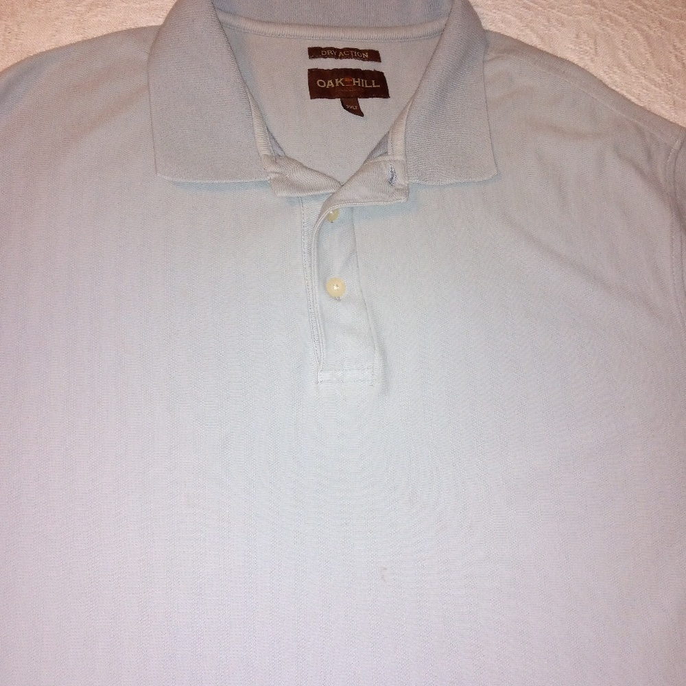 Mens Oak Hill Dry Action Blue Polo Shirt Size 2XLT